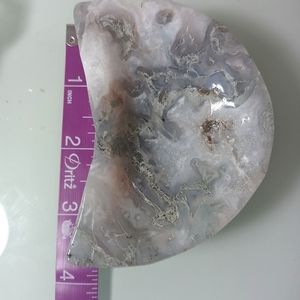 Mocha Stone (WhiteMossAgate) Moon Bowl